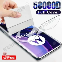 5 Pcs Hydrogel Film For Moto Motorola Edge 50 40 Pro Neo G Stylus 5G 2024 G64 G24 Power G Play 2024 Full Cover Screen Protector