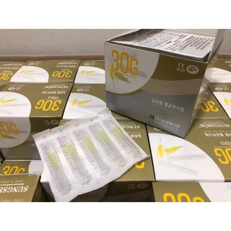 Aiguille indolore jetable aseptique, aiguille de beauté ultra-fine, aiguille pour outil d'irrigation des paupières