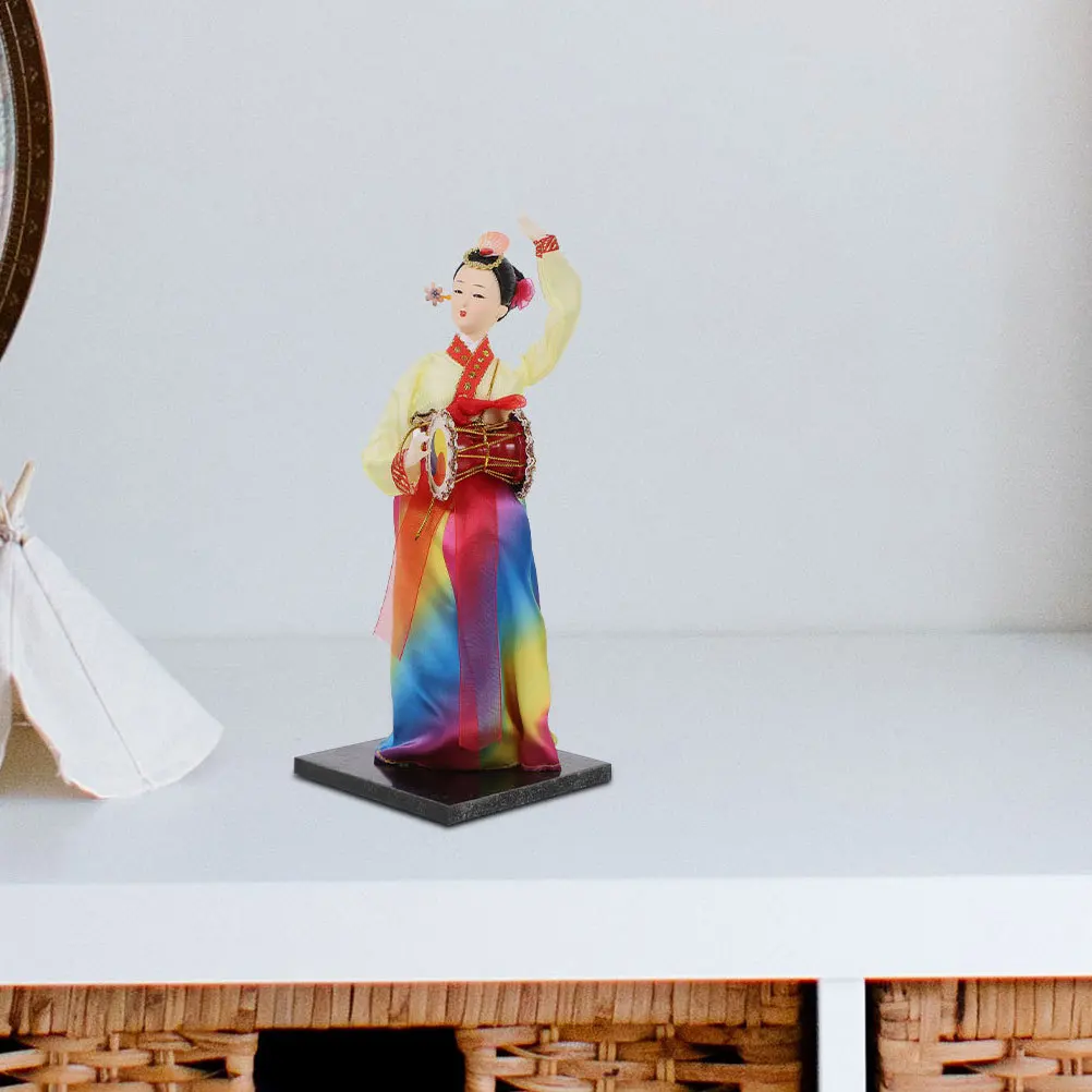 

1pc Korean Hanbok Figure Decoration Craft Home Office Living Room Desktop Korean Hanbok Figure Decor Gift