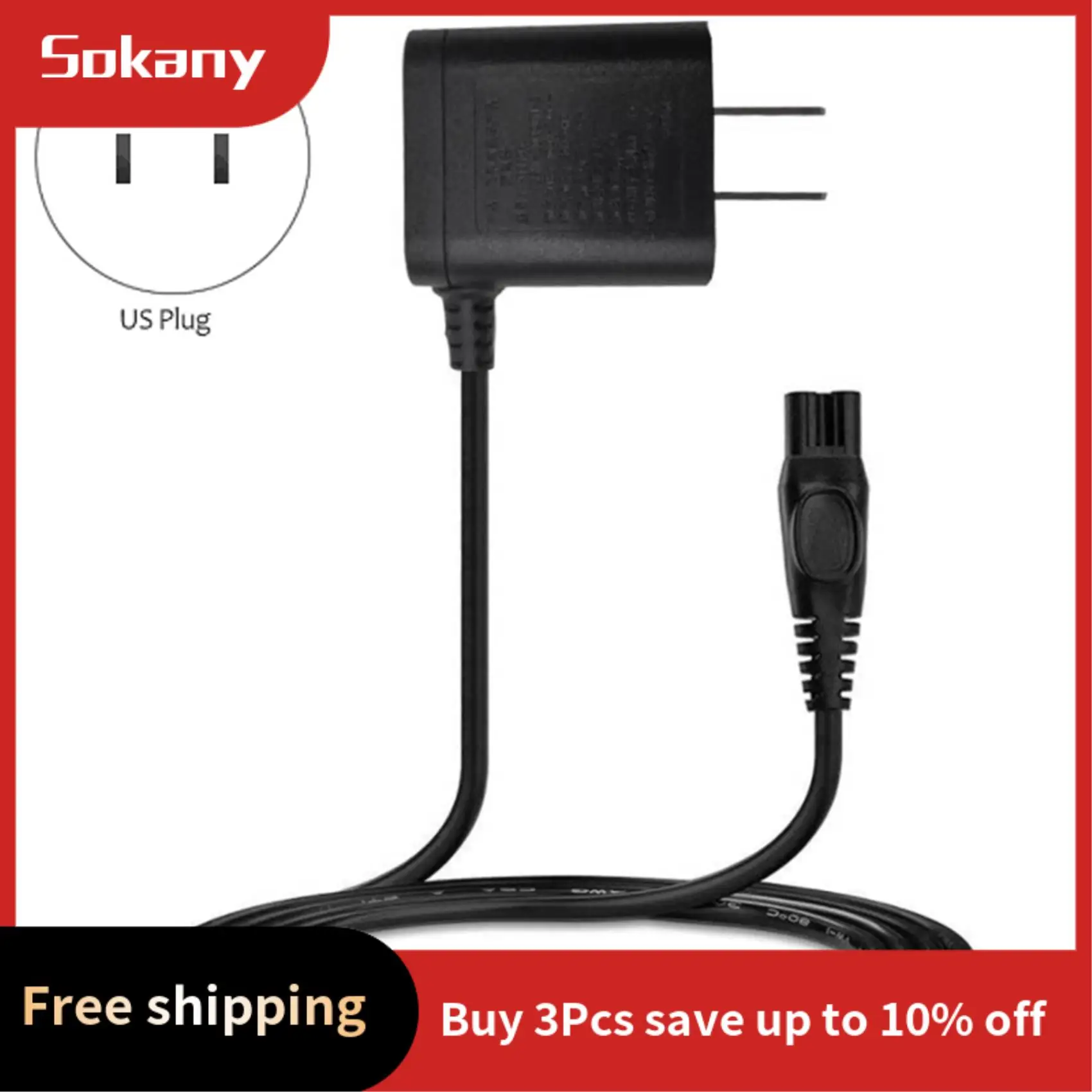 

HIM-2X 15V Adaptor Charger For Shaver HQ8505 6070 7310 6090 6071 9020 568 US Plug