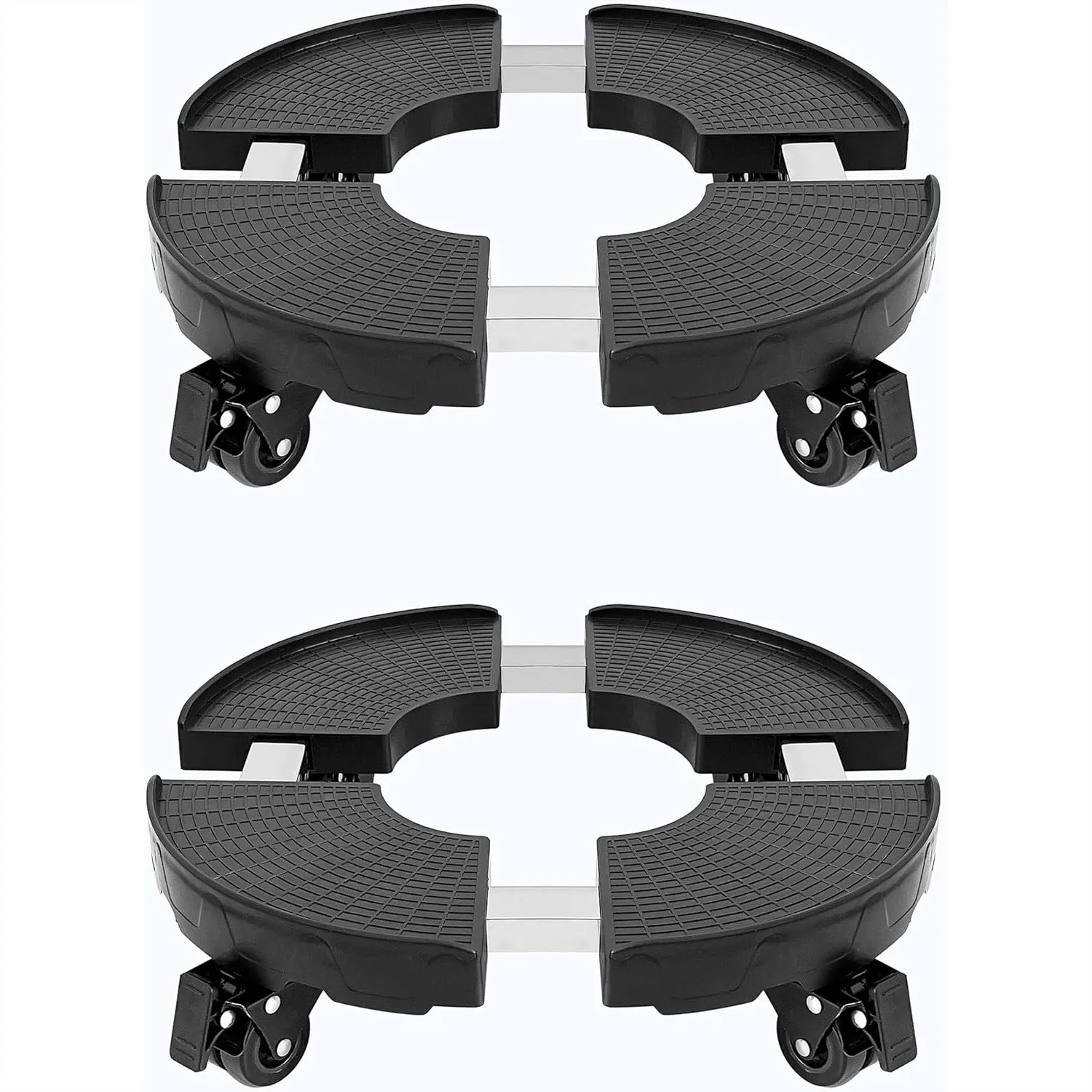 

Plant Stand with Wheels, 2 Pack Adjustable 15-20" Heavy Duty Plant Caddy with Casters, Indoor Outdoor Rolling Planter Cart Dolly