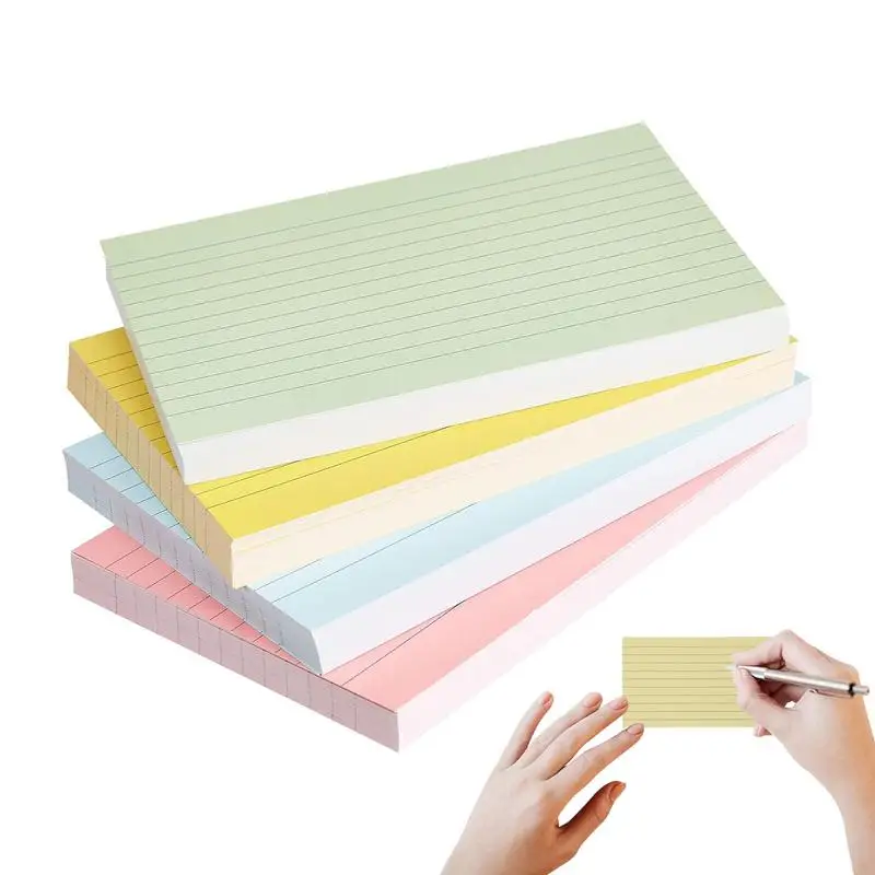 

Flash Cards For Studying 4X Paper Pads Ruled Cardstock Paper For Teaching Exam Preparation Filing Crafting Journaling Planning