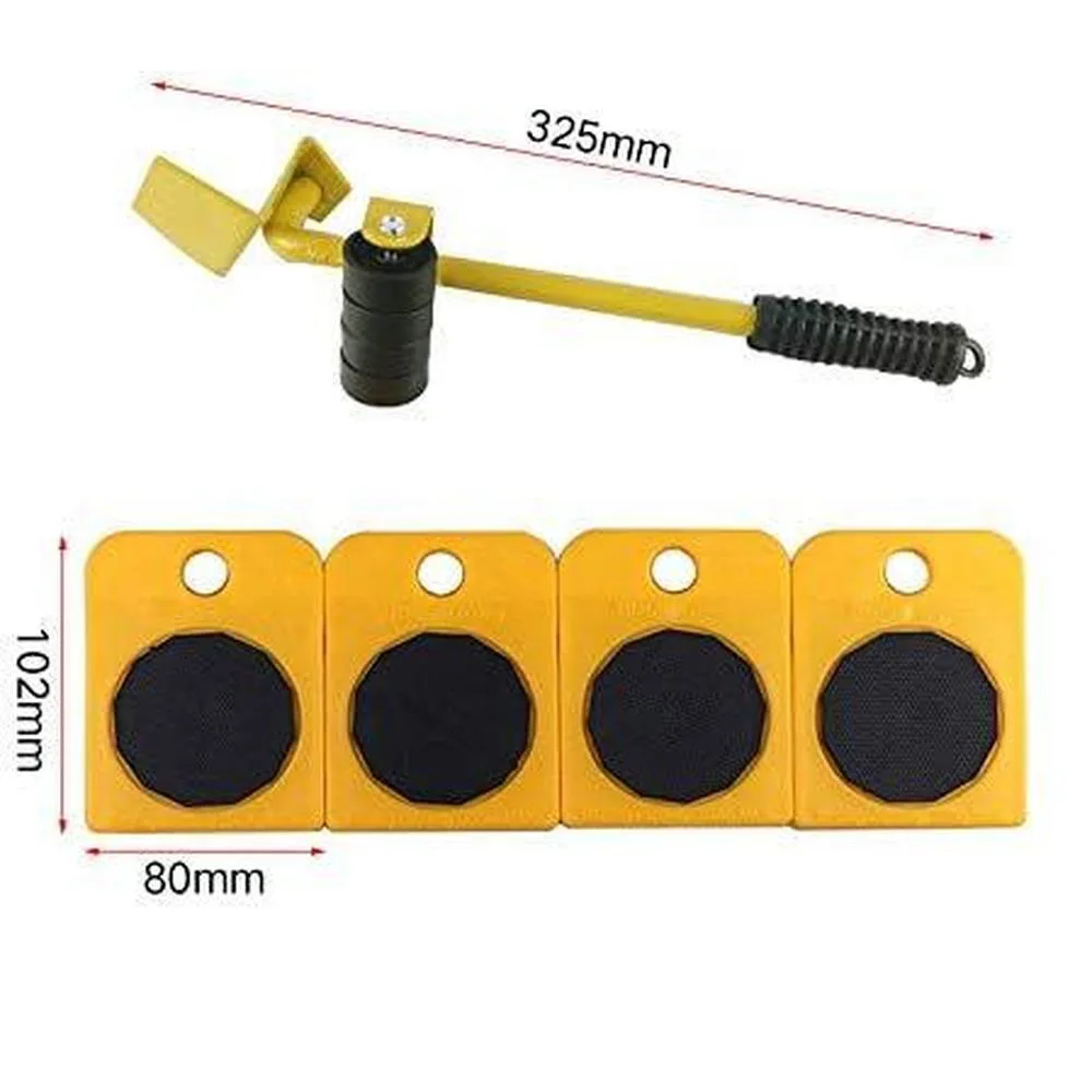

5Pcs Hand Tool Set Furniture Transport Lifter & Furniture Slides Mover Rollers