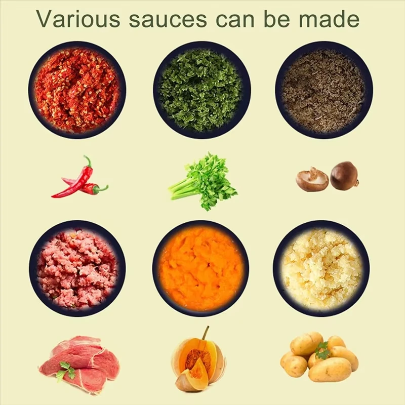 USB الثوم الهراسة الكهربائية الثوم الهراسة مكون صغير المروحية 260 مللي المحمولة مفرمة اللحم أدوات مطبخ خلاط الخضار