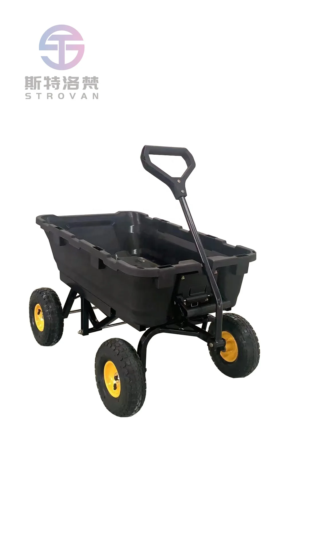 600-lb Poly Garden Dump Cart with 10" Tires