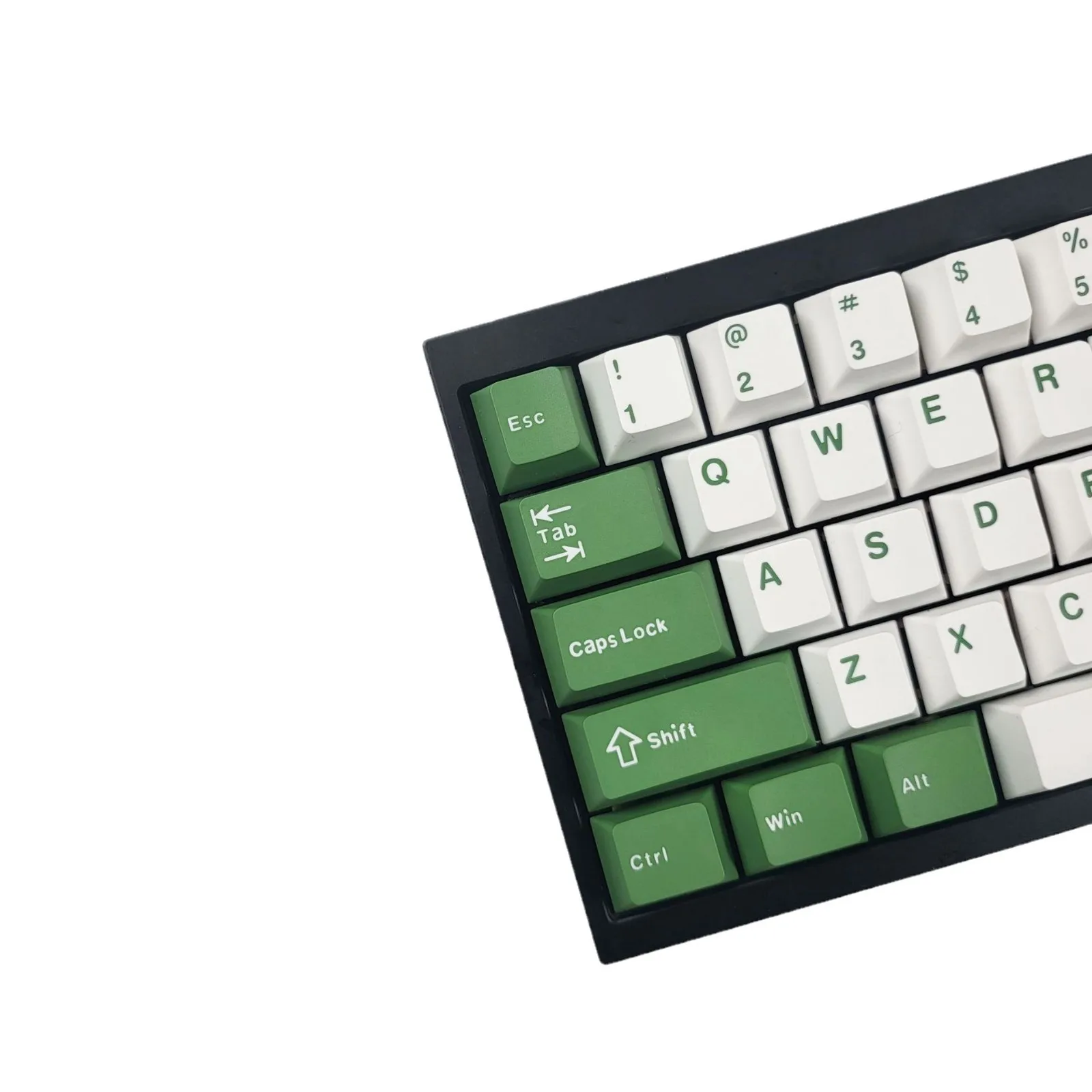 Green 126-Key Double-Color Injection Molding Keycaps Original Height Suitable For Mechanical Keyboard ISO ANSI Arrangement