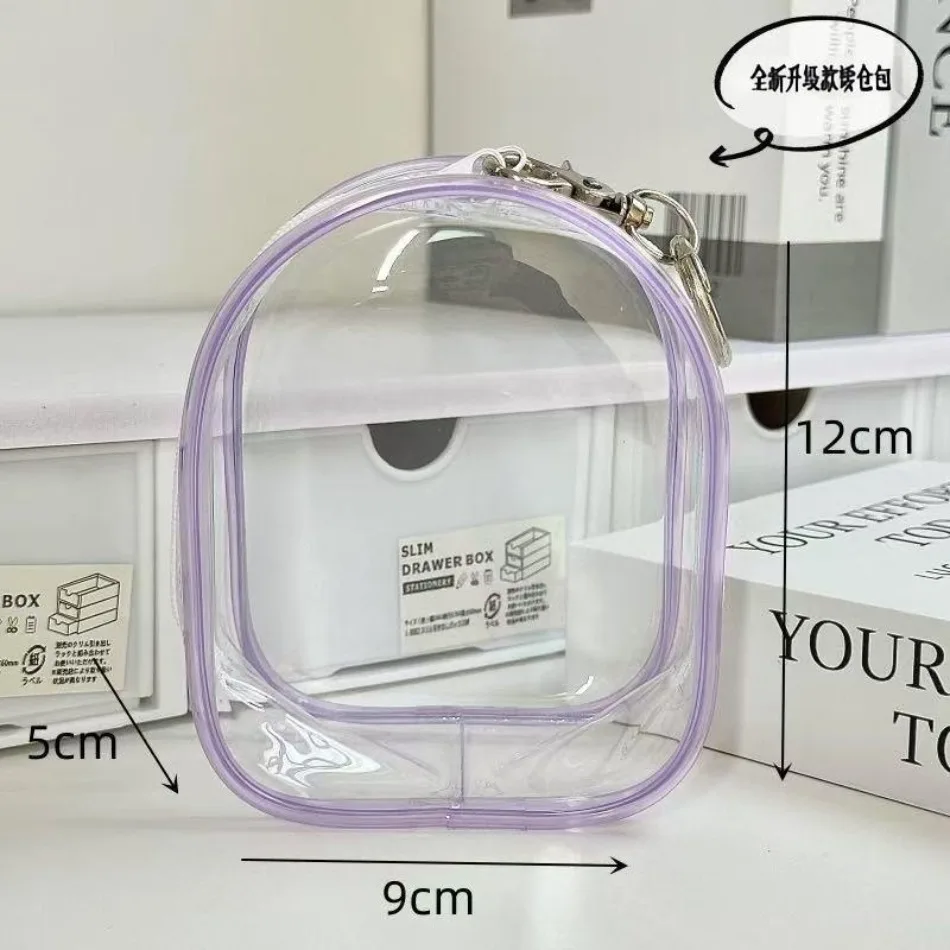 Transparente, verdickte Baumwoll-Plüsch-Puppen-Ausstellungs- und Aufbewahrungstasche, staubdicht, mit Schlüsselanhänger, Mini-Tasche für Puppenzubehör – Detail 10