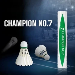 Original   Badminton Duck Feather Durable and Stable Beginner  Champion No.7 12 pcs shuttlecocks
