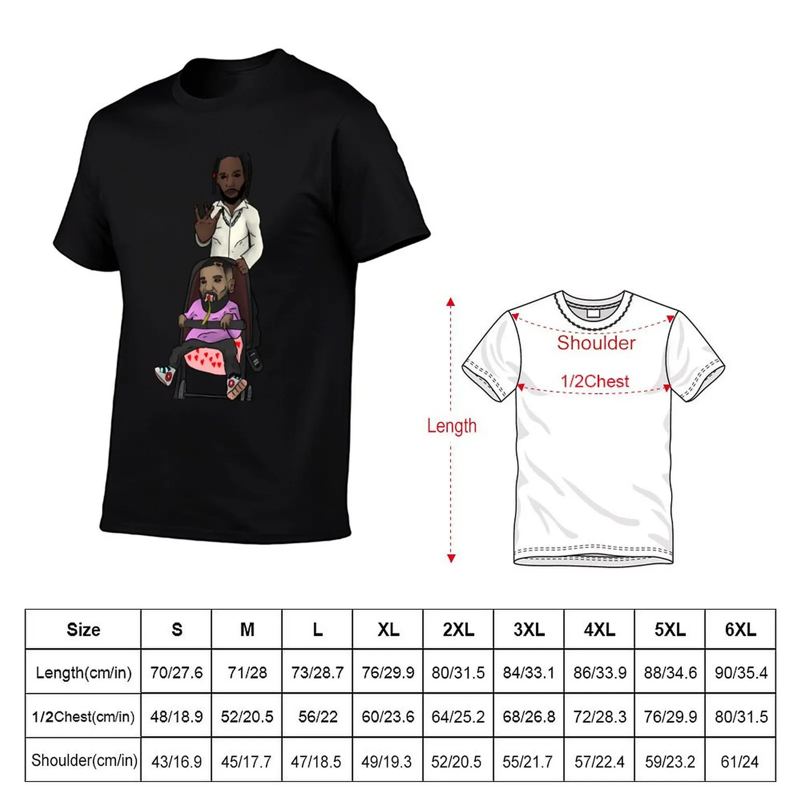 Kendrick and Drake babysitter T-Shirt oversized t shirt basketball graphic tees shirts men graphic