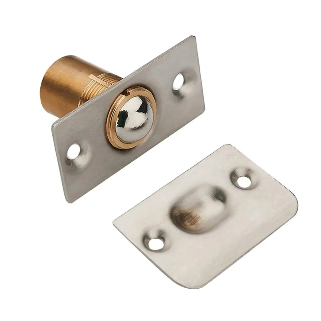 Adjustable Roller Ball Door Spring Catch Lock Internal Latch Stainless Steel Room Internal Latch Cabinet Gate Door Latch