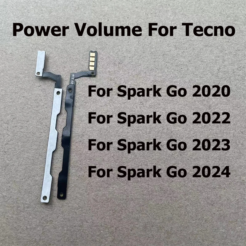 New For Tecno Spark Go 2020 2022 2023 2024 On Off Power Button Volume Key Switch Flex Cable Replacement Parts