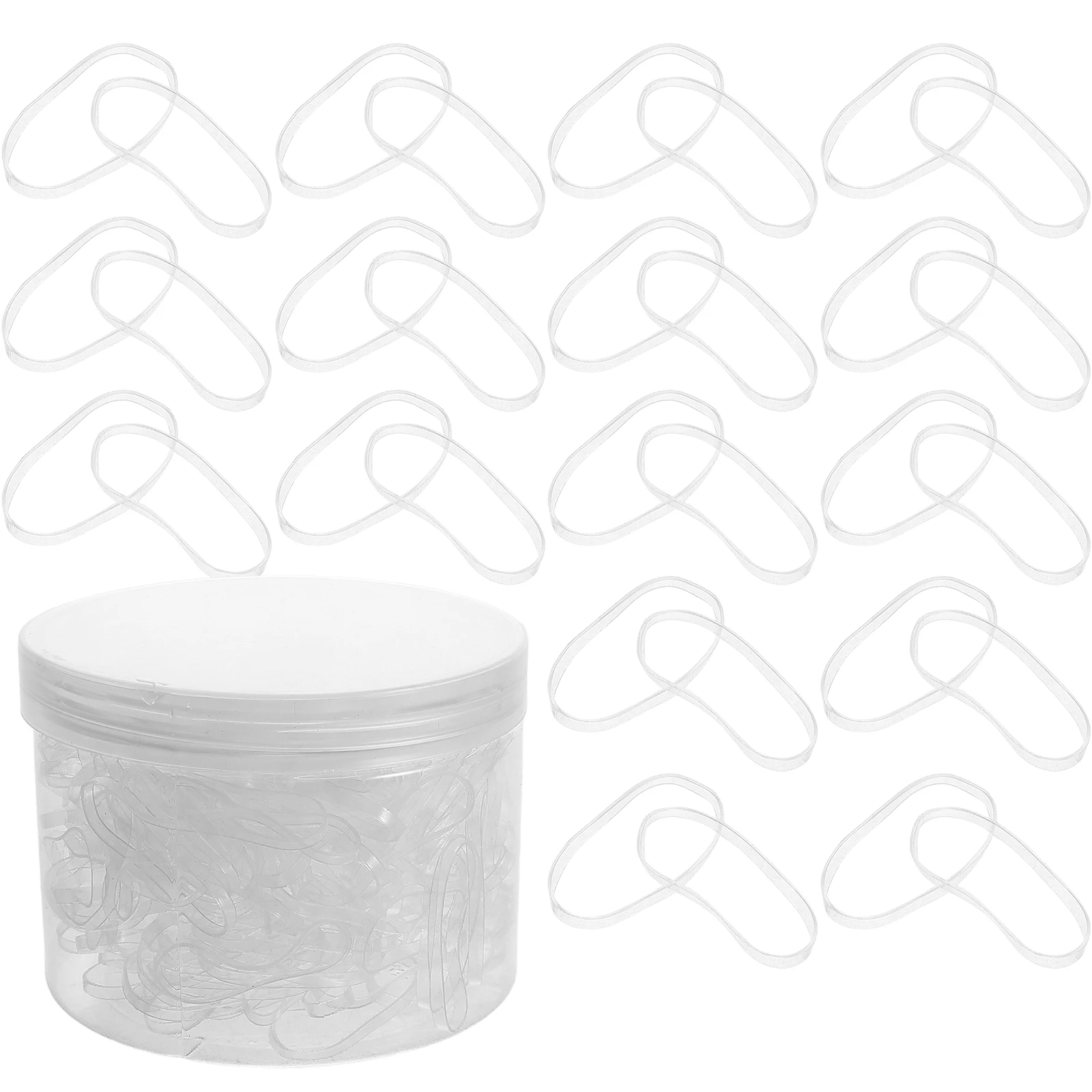 

300 pcs Transparent Hair Bands Kids Mini Rubber Elastic Ties High Secure Hold Soft Material Multipurpose Ponytail Hair