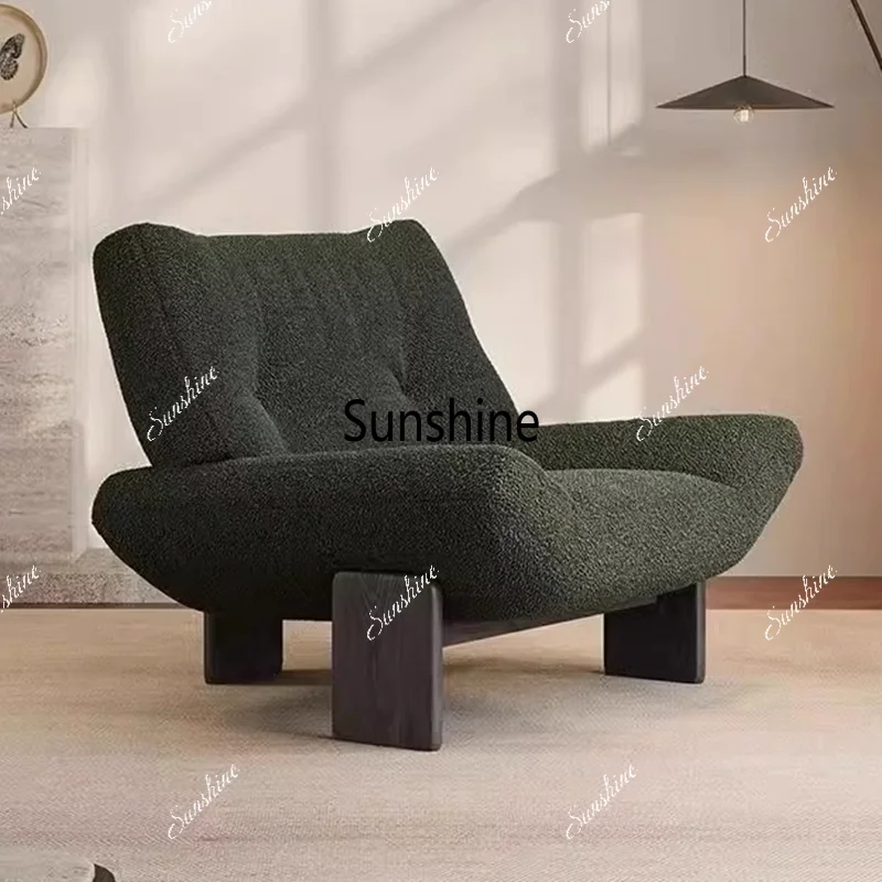 

Винтажный одноместный диван-кресло из цельного дерева, кресло для отдыха, кресло для приема в гостиной