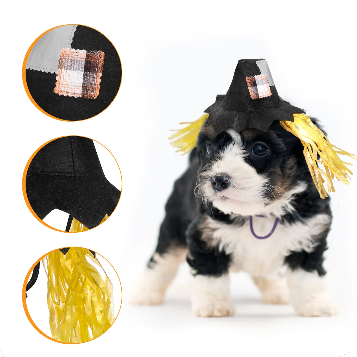 Halloween Pet Dog Cat Puppy Hat Headwear for Christmas Scarecrow Funny Cosplay Prop