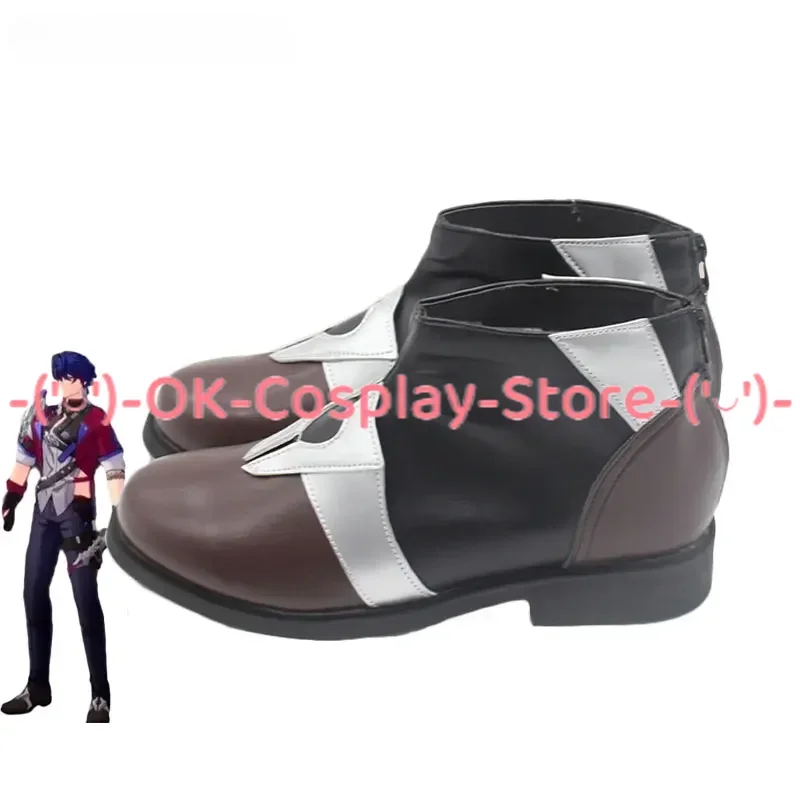 Game Honkai Star Rail Sampo Koski Cosplay Shoes PU Leather Shoes Halloween Party Boots Cosplay Prop Custom Made