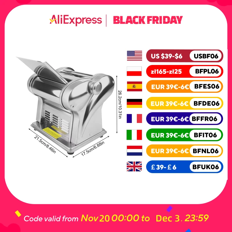 

Commercial Electric Dough Roller Sheeter Noodle Pasta Maker Machine Stainless for Dumpling Wrappers, Wonton Wrappers, Pancakes