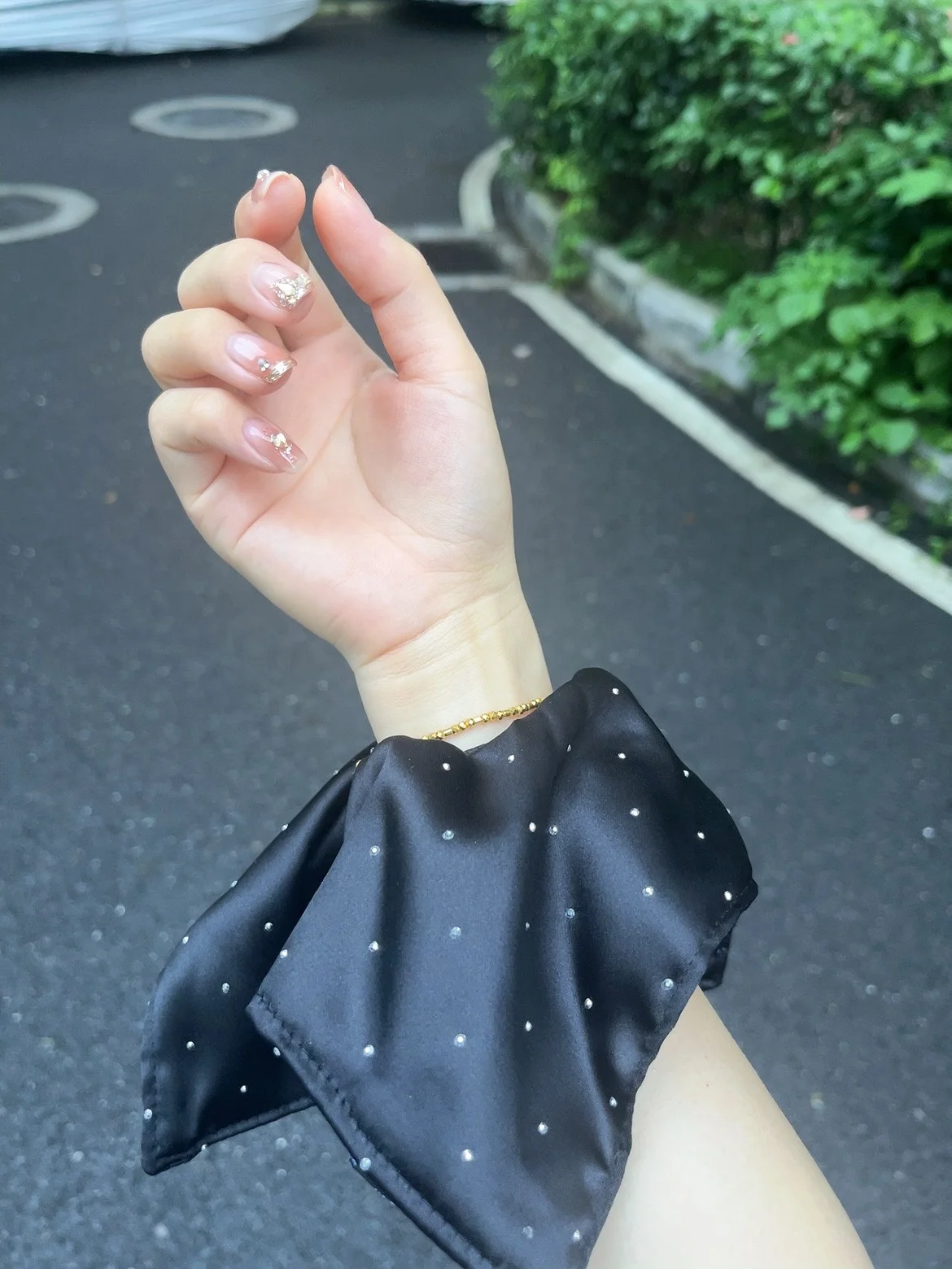 

Fashion Solid Color Satin Square Scarf Hair Tie Elegant Large Intestine Hair Rope for Women Hair Accessories