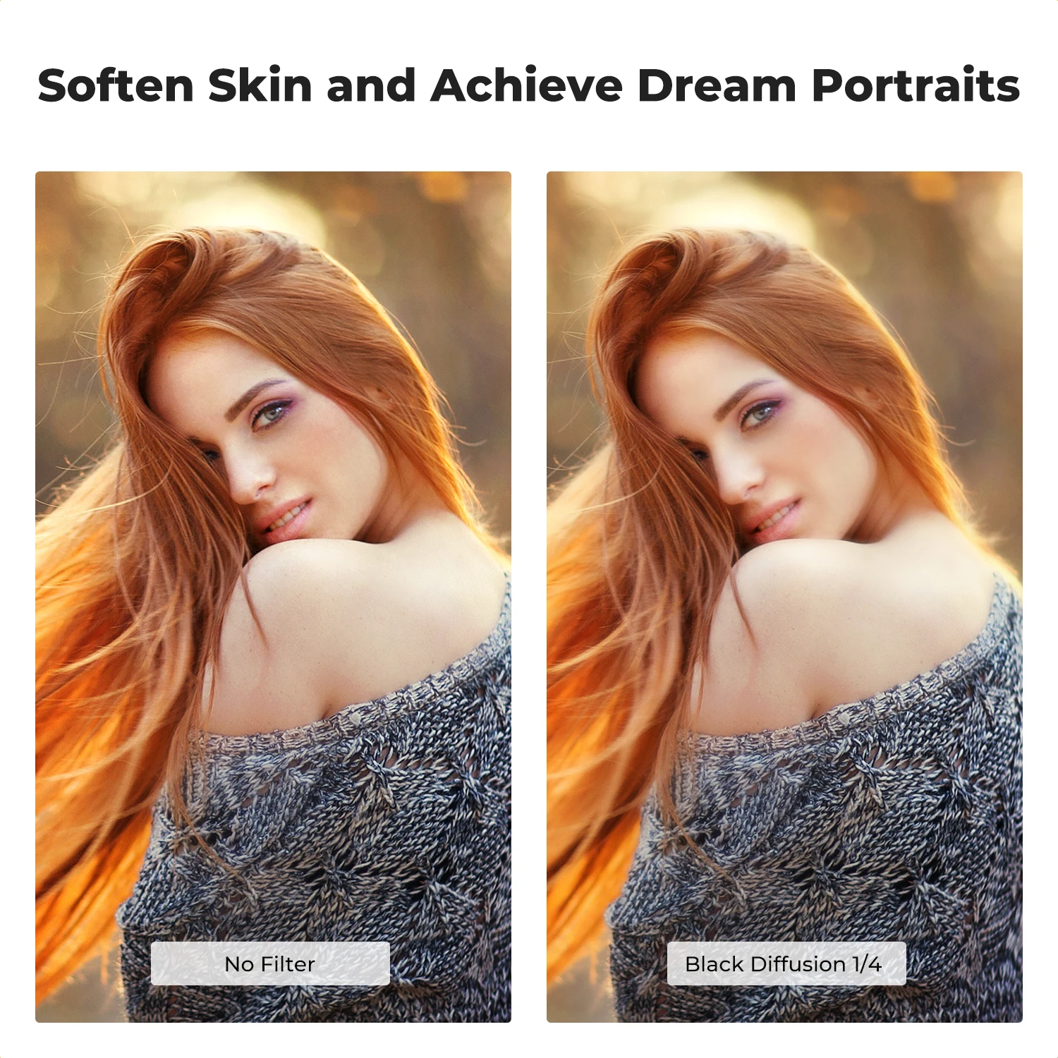 K&F Concept Nona-X 67mm 1/4 1/8 ブラックミスト拡散フィルター 37/40.5/43/46/49/52/55/58/62/67/72/77/82/95mm カメラレンズフィルター