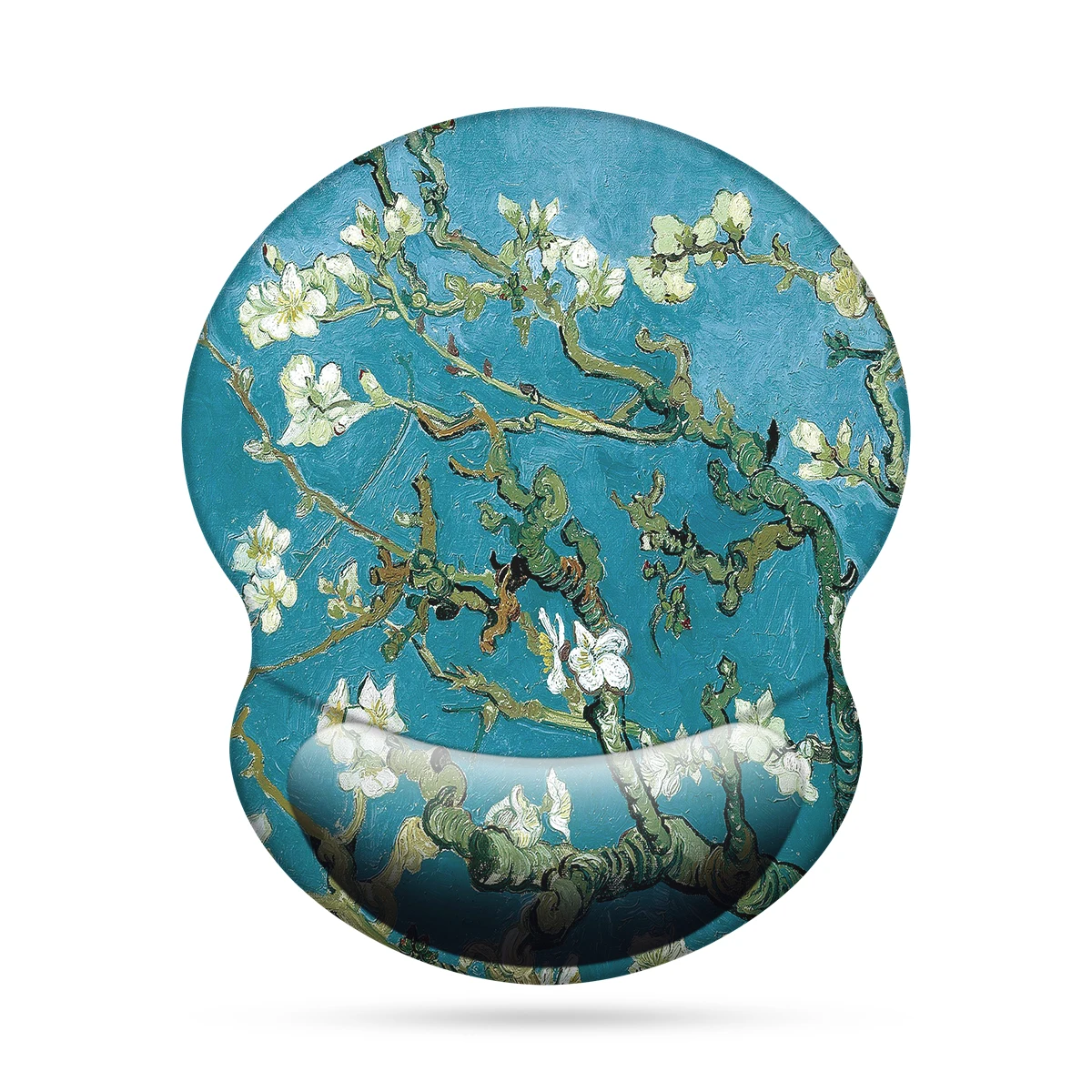 1pc Magnolia Flower Blue Mouse Pad Wrist Ergonomic Soft Anti-Slip Wrist Rest Support Mat Computer Mouse Pad For Office  PC Gift