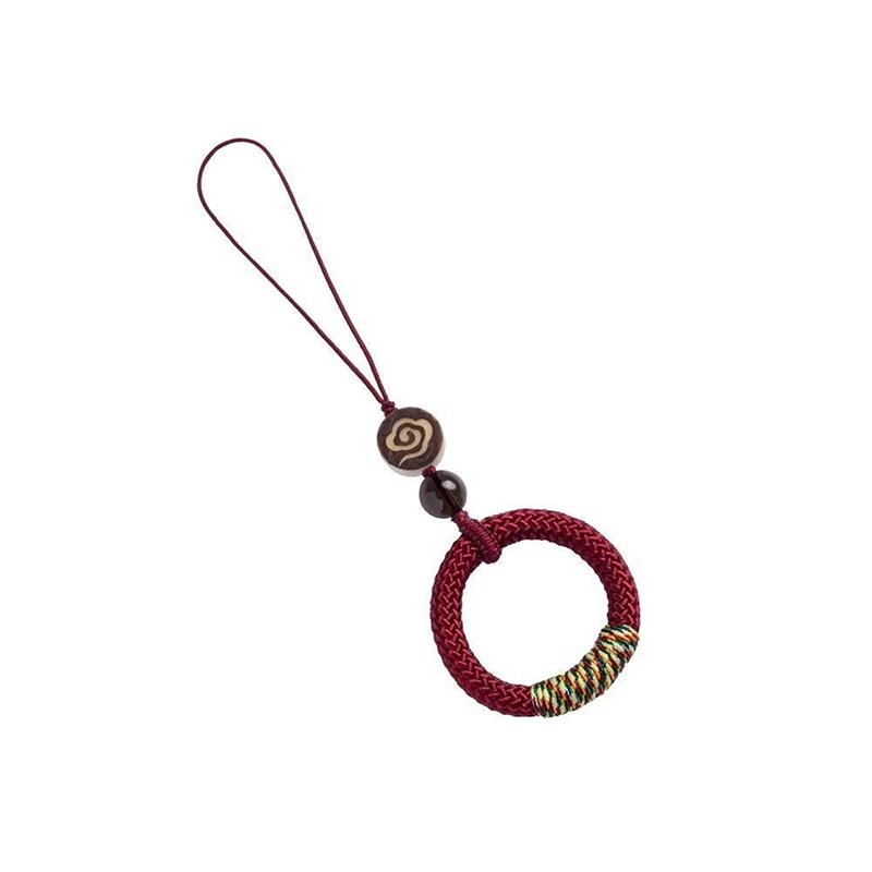Kreativer Handy-Handschlaufe im chinesischen Stil, feiner, schlichter Schlüsselanhänger, Taschenanhänger, handgewebter Ring, Schnallenanhänger, Wolkenmuster – Detail 7