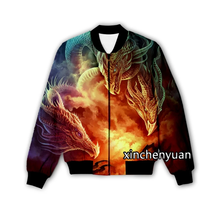 

xinchenyuan New Men/Women 3D Printed Dragon Casual Jacket Fashion Streetwear Sporting Jacket & Coat Q54