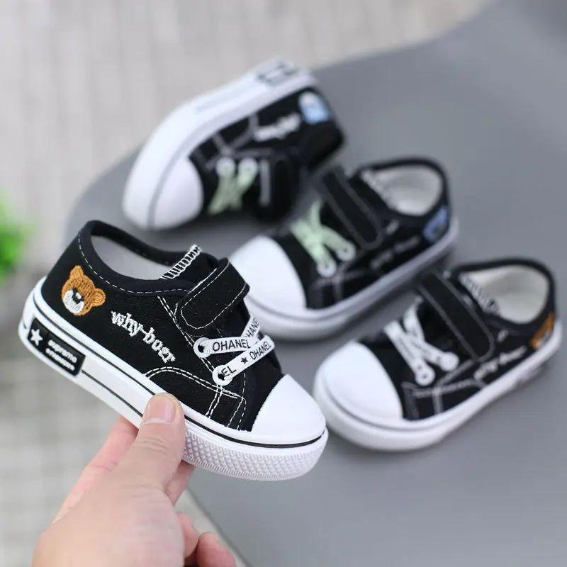 Children's Canvas Shoes Spring And Autumn Boys' Shoes Soft Soled Toddler Shoes Girls' Sneakers1-3 Years Old Kids Toddleer Shoes