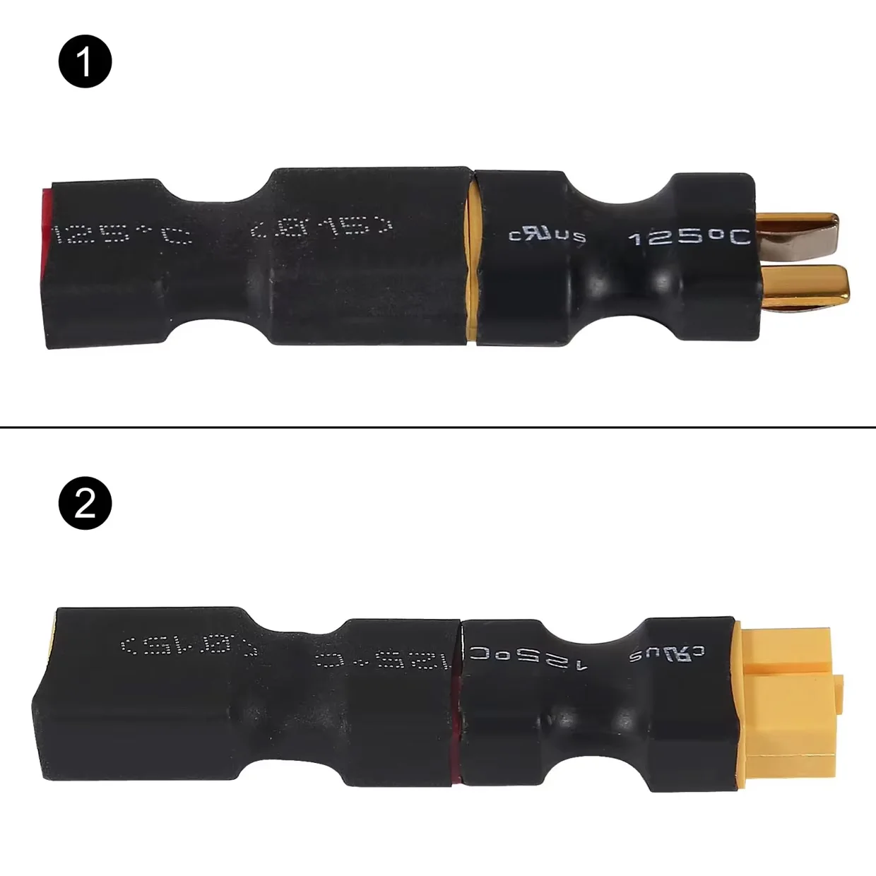RCXAZ RC XT60 암-수 T 플러그 커넥터 어댑터 무선 RC 리포 배터리 커넥터 딘스 수-XT60 암용