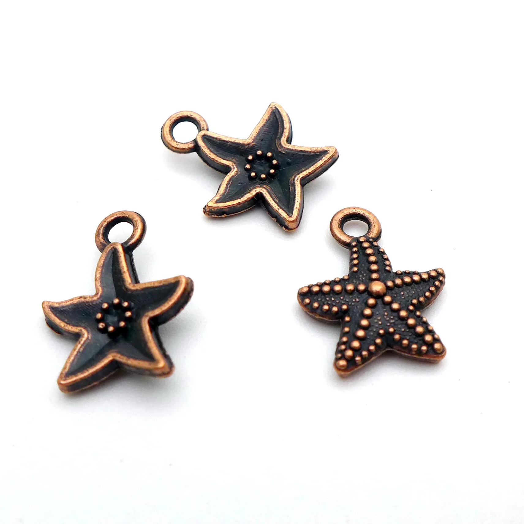 

200pcs 13*16MM Zinc Alloy Antique Copper Sea Starfish Charm Pendant Beads Jewelry Animal for Women Vintage DIY Free Shipping