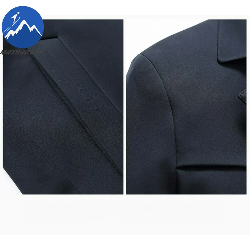 Maxbarley Brand Long Trench Coat Men Autumn 2025 New Light Luxury Party Collar Jacket Casual Single Breasted Windbreaker Coats