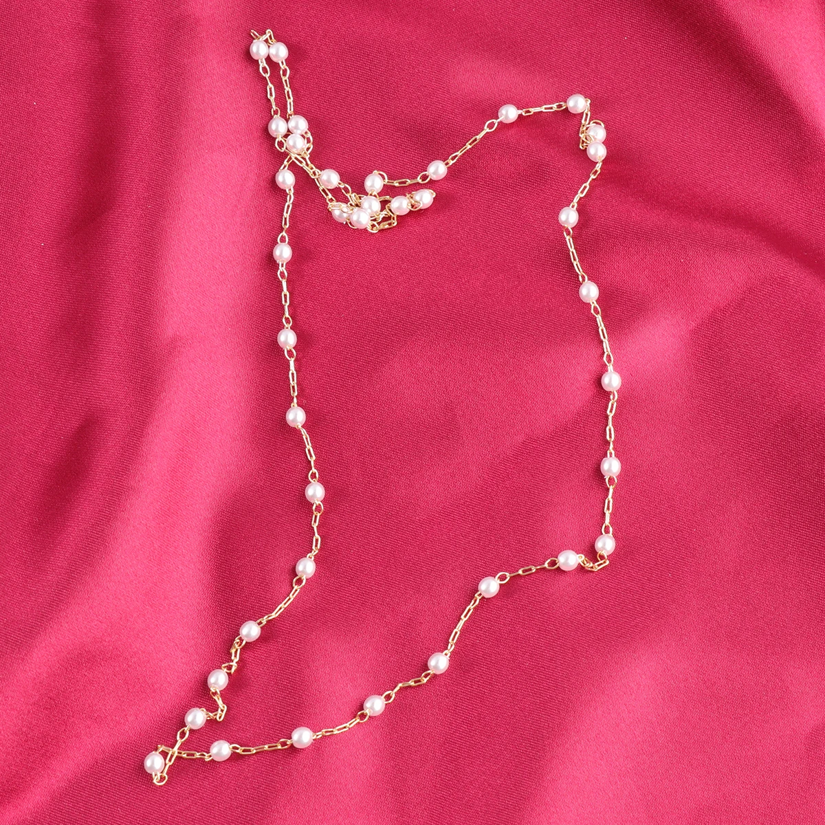 

Pearl Chain Spool Twisted Chains Cable DIY Jewelry Making Accessories Lightweight Sturdy Long Length Easy Store Reel Craft
