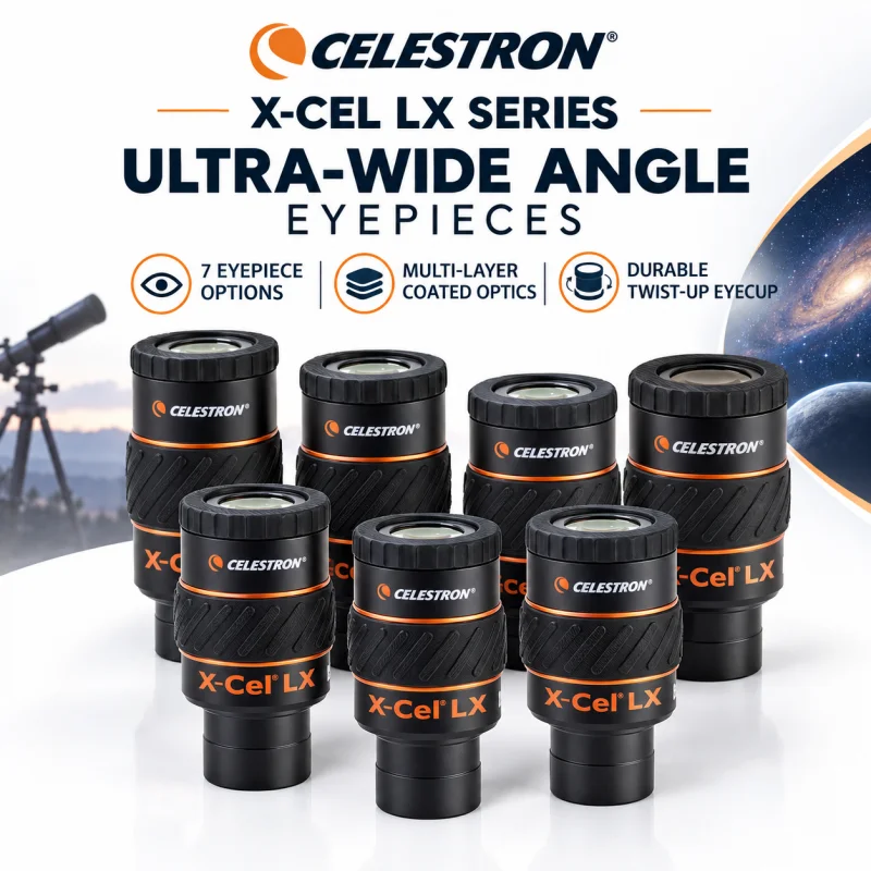 Celestron X-CEL LX 2.3 / 5/7/9/12/18 / 25mm Eyepiece 60 Degree Wide Angle Telescope Nebula Planetary Eyepiece 1.25 