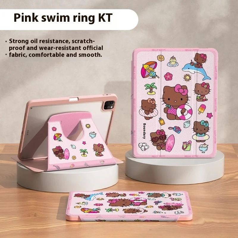 

Чехол Hello Kitty для iPad Funda ipad A16 11 дюймов, чехол для планшета 아이패드 케이스 IPad Pro 3 4 5 6 10-го 11-го поколения, защитный чехол со слотом для ручки