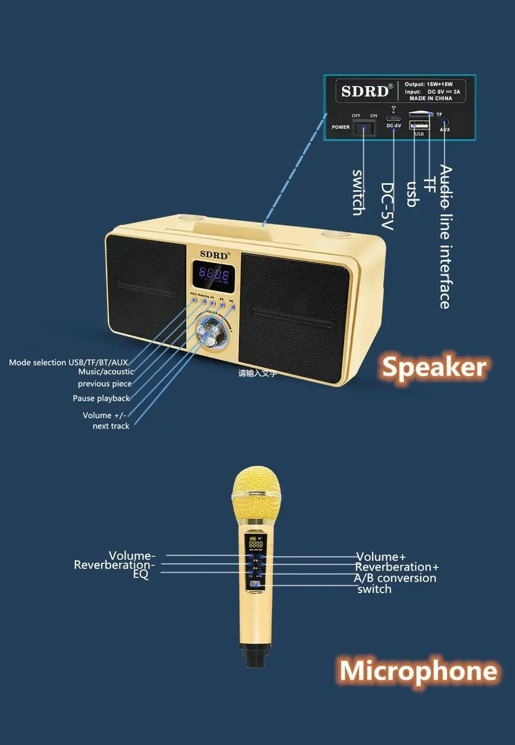 صندوق مكبر صوت بلوتوث للمسرح المنزلي ، ميكروفون لاسلكي مزدوج ، صندوق صوت K Soundbox ، تلفزيون ، كمبيوتر ، صوت محيطي ثلاثي الأبعاد ، مضخم صوت ، شريط صوت