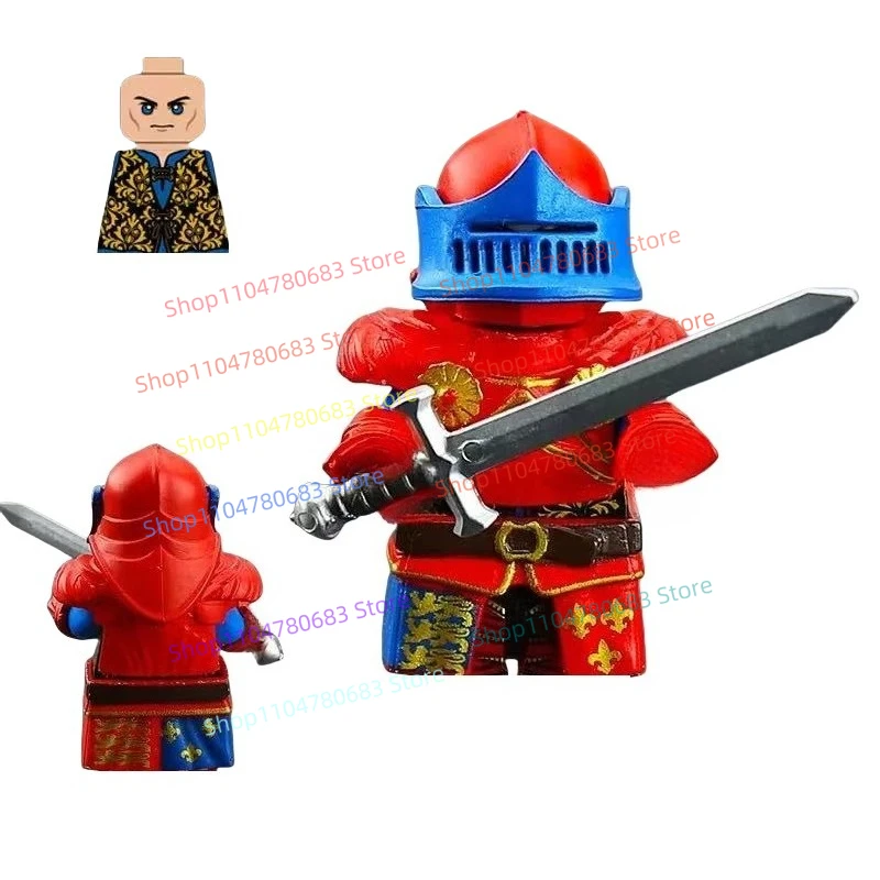 MOC Boneka Blok Bangunan Baru Boneka Mini Ksatria Standar Kartun Permainan Kartun Mainan Hadiah Koleksi Ornamen