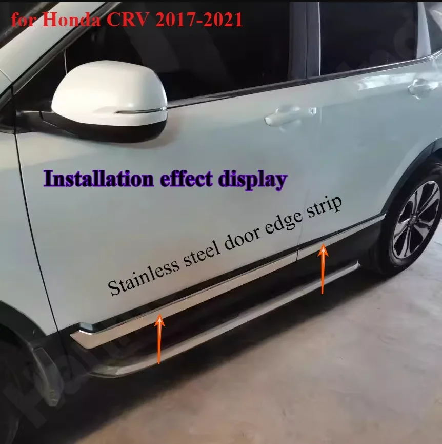 

Декоративная накладка на дверь/защитная полоса на кромку двери/антицарапинная декоративная полоса из нержавеющей стали для Honda CRV 2017~2021