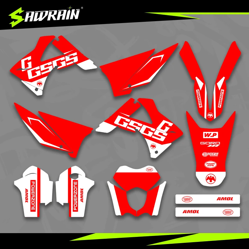 

Sawrain Motorcycle Graphics Backgrounds Decal Stickers Kits for GASGAS 10-11EC MC 06