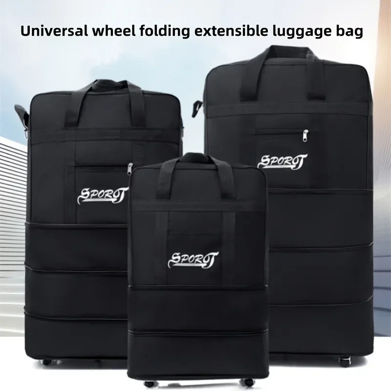 With Wheels Rolling Duffle Bag with Wheels Foldable Multiple Pocket Expandable Foldable Duffle Bag Expandable Suitcases Travel