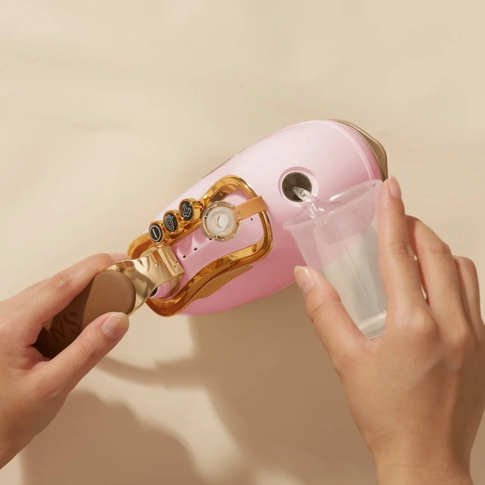 Retro Duopress Steamer and Iron 1000W Dual Heating Ceramic Plate 180° Handle Auto Shut-off 10min Steam Duration