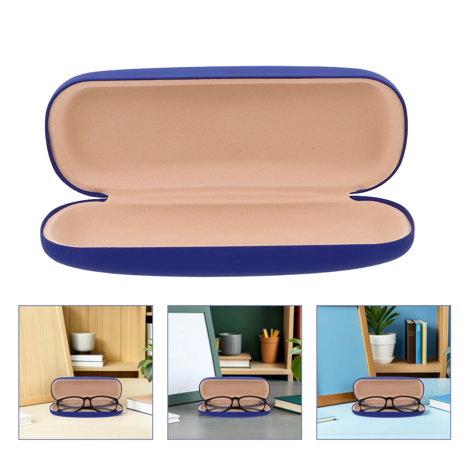 

4Pcs Retro Eyeglasses Storage Box Portable Hard Shell Case for Men Travel Sunglasses Organizer Hard Case for Glasses