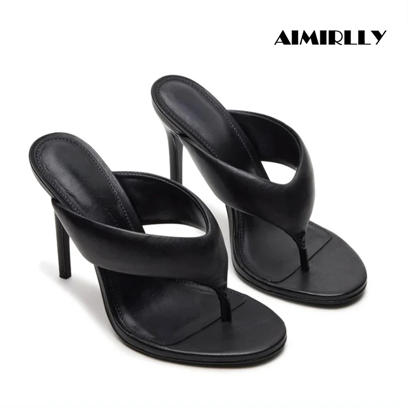 Summer Women's Flip-flops Slippers Sandals Peep Toe High Heels Shoes Ladies Summer Casual Footwear Black & Beige Customized