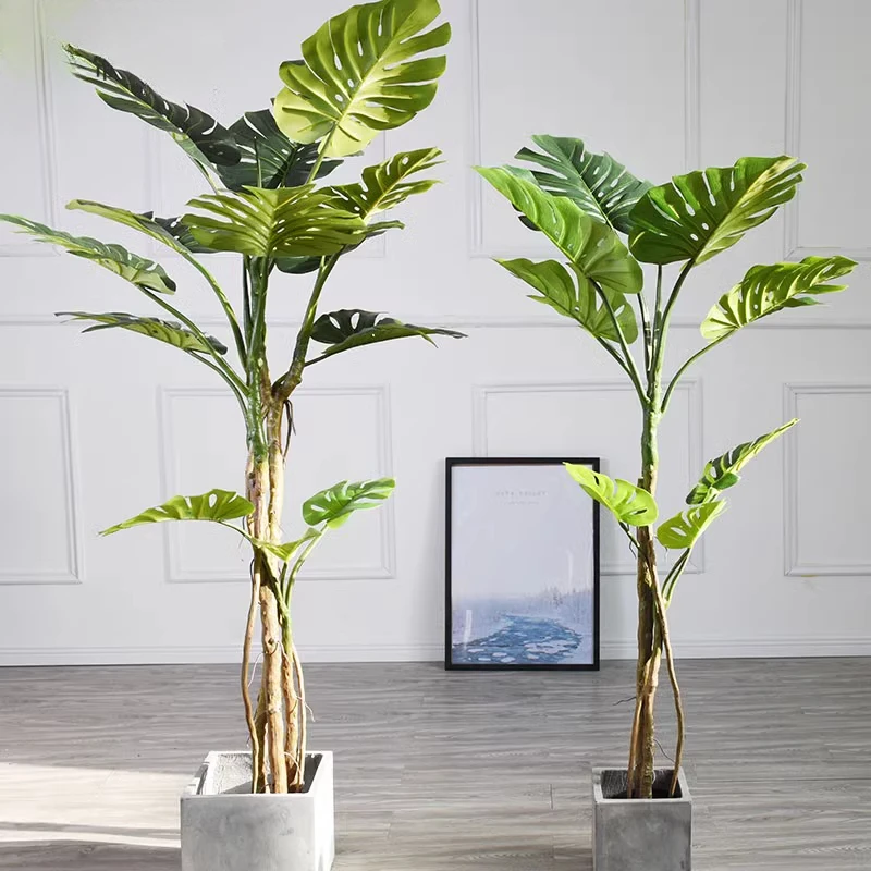 High Simulation Plant Decoration Turtle Back Bamboo PU Artificial Set Ornamental Bonsai Floor Flower Art Home Accessories Fake