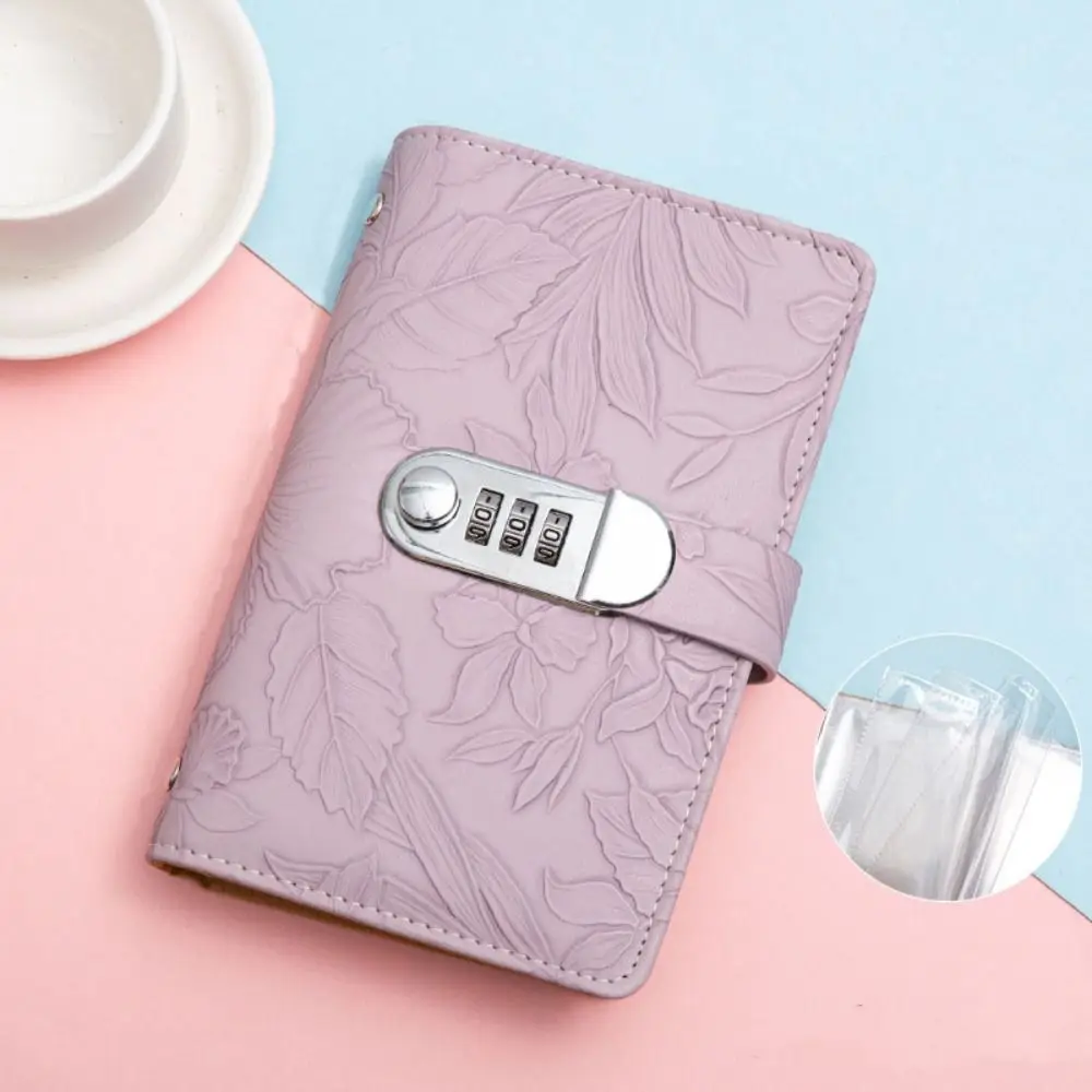 50Sheets Saving Money Binder PU Leather Savings Handbook Planner Organizer Cash Envelopes Refillable Budget Binder with Lock