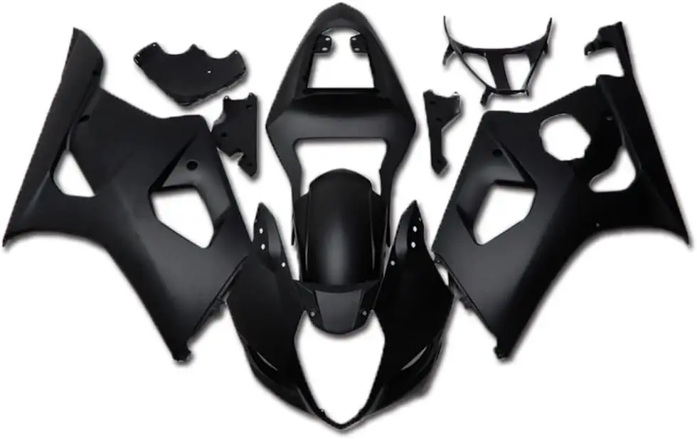 Matte Black Injection Molded ABS Plastic Motorcycle Fairing Bodywork Kit for 2003 2004 1000cc Sportbike Models, New
