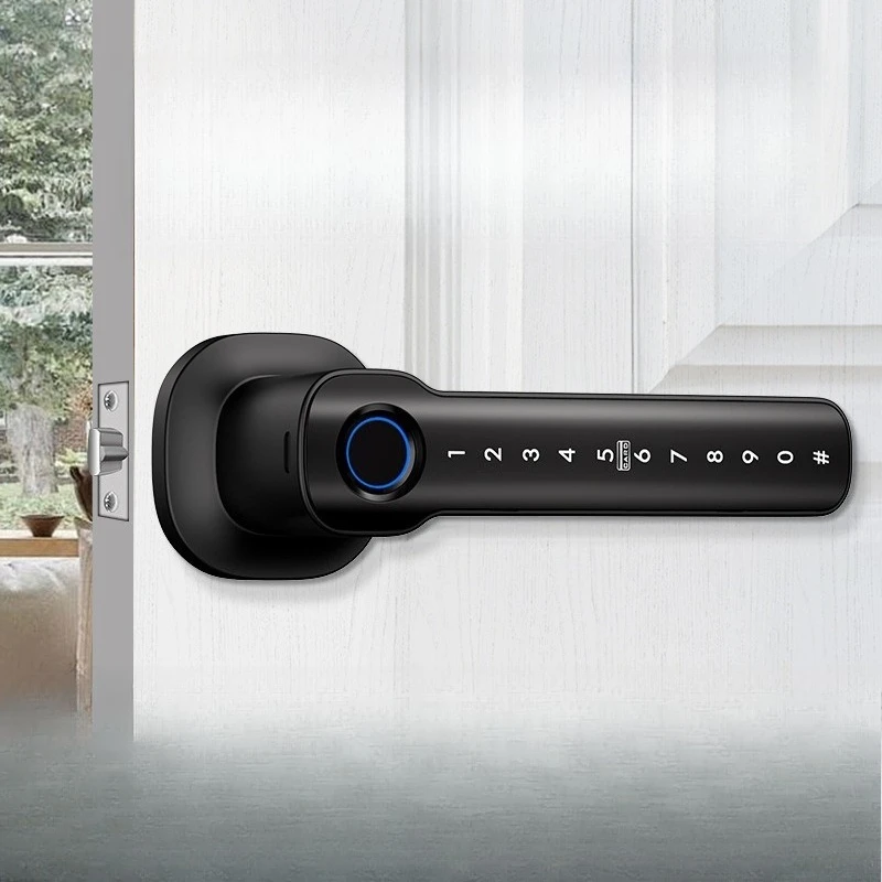 Fingerprint door lock Password Entry door Home security door lock Smartphone remote swipe card