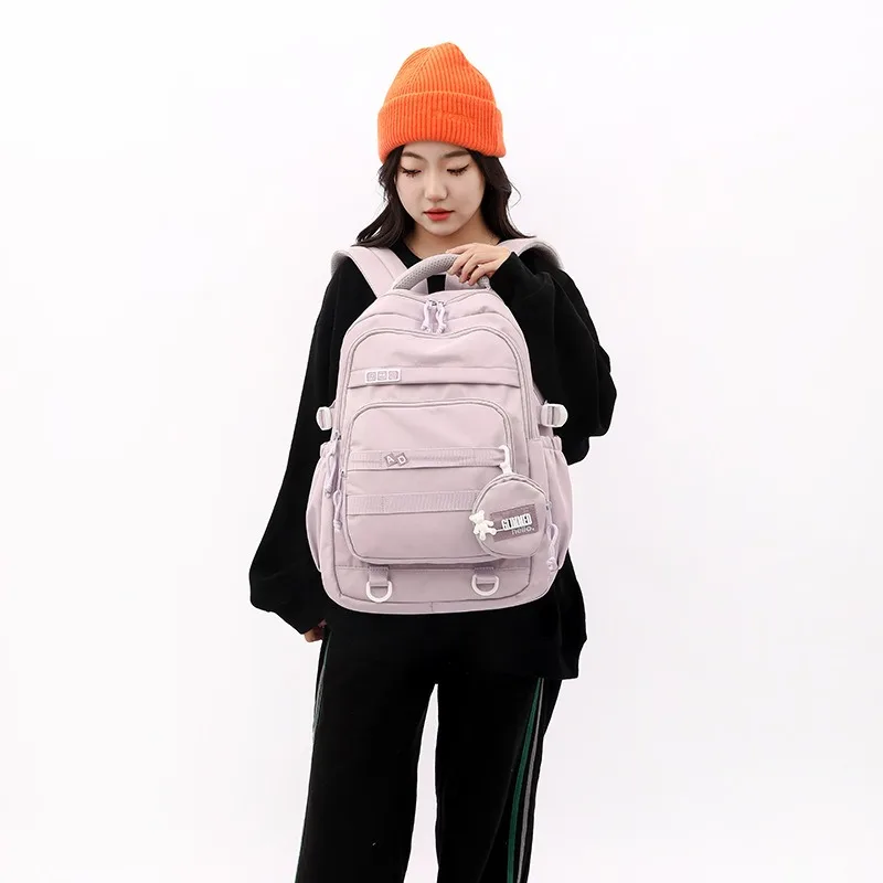 New Arrival Nylon School Backpack for Boys Lightweight and Spacious Dual-Shoulder Design for Middle School Students