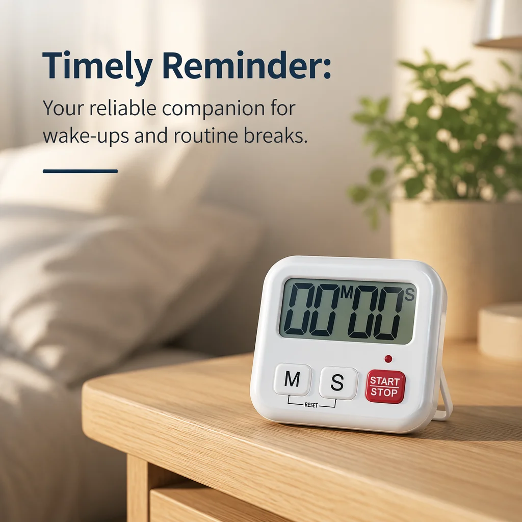 Digital Kitchen Timer Large LCD Display Magnetic Countdown Timer with Alarm Silent Mode for Study Cooking