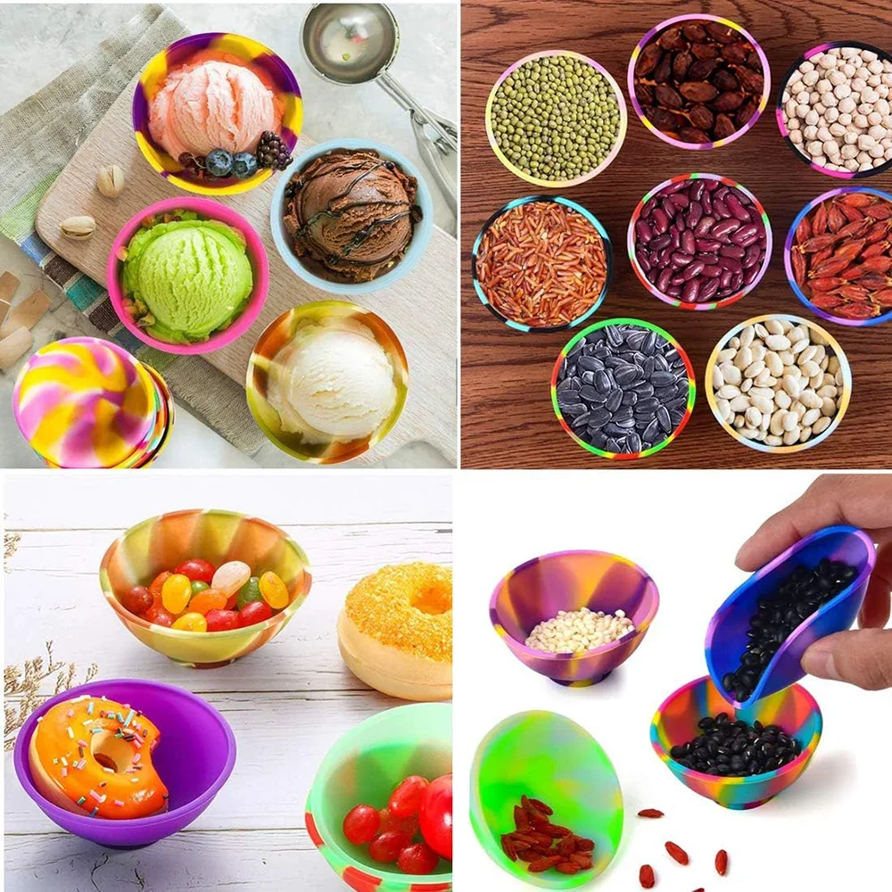 Household Silicone Container Bowl Jar 67mm Multi-Color Tobacco Herb Smoking Accessories Kitchen Home Mask Storage Box