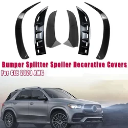 6Pcs Car Front&Rear Bumper Splitter Spoilers Trim for Mercedes-Benz GLE W167 2020 AMG Carbon Fiber