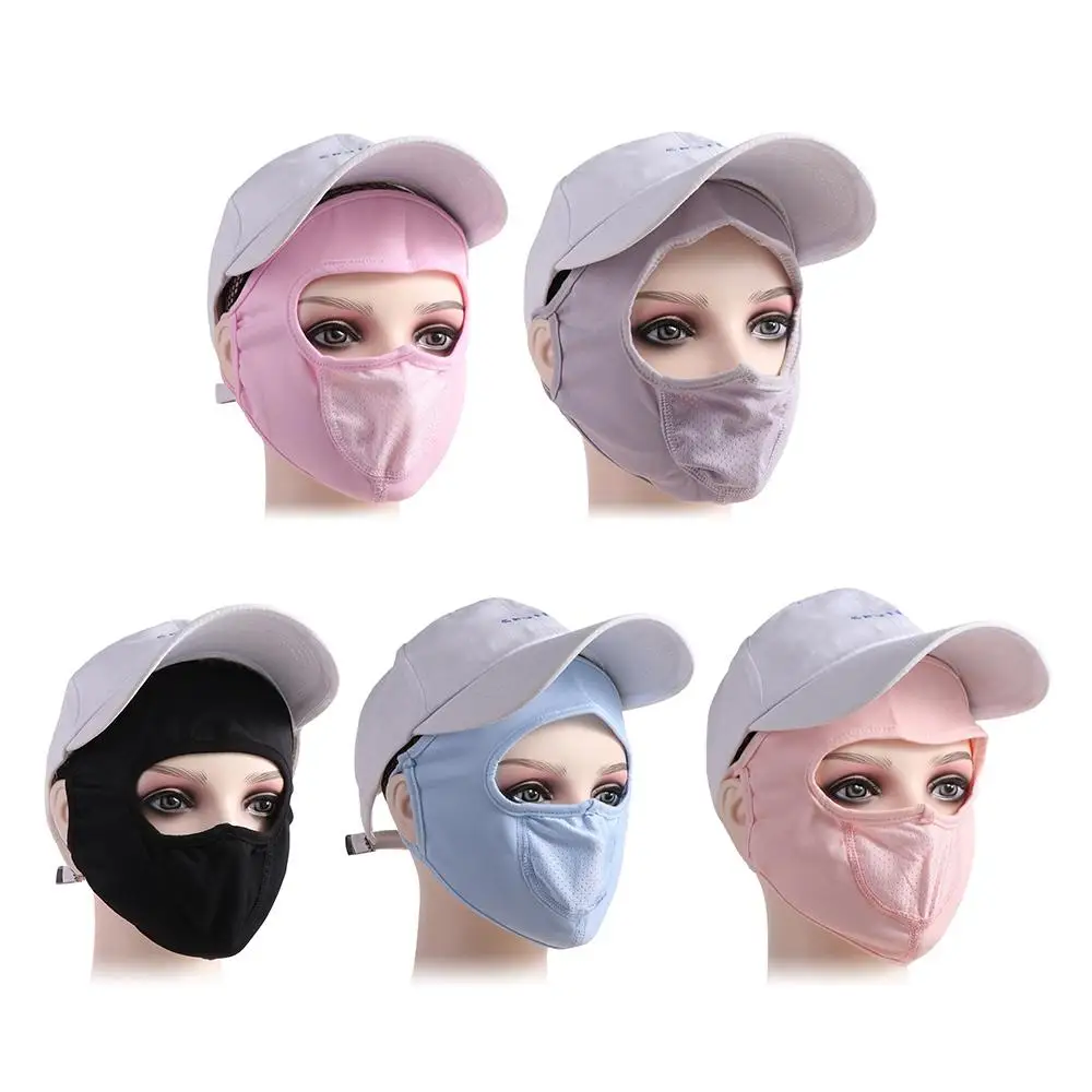 Mesh Sun Protection Face Shield Sunscreen Veil Ice Silk Summer Sunscreen Mask Womne Face Mask Face Gini Mask Driving Face Cover