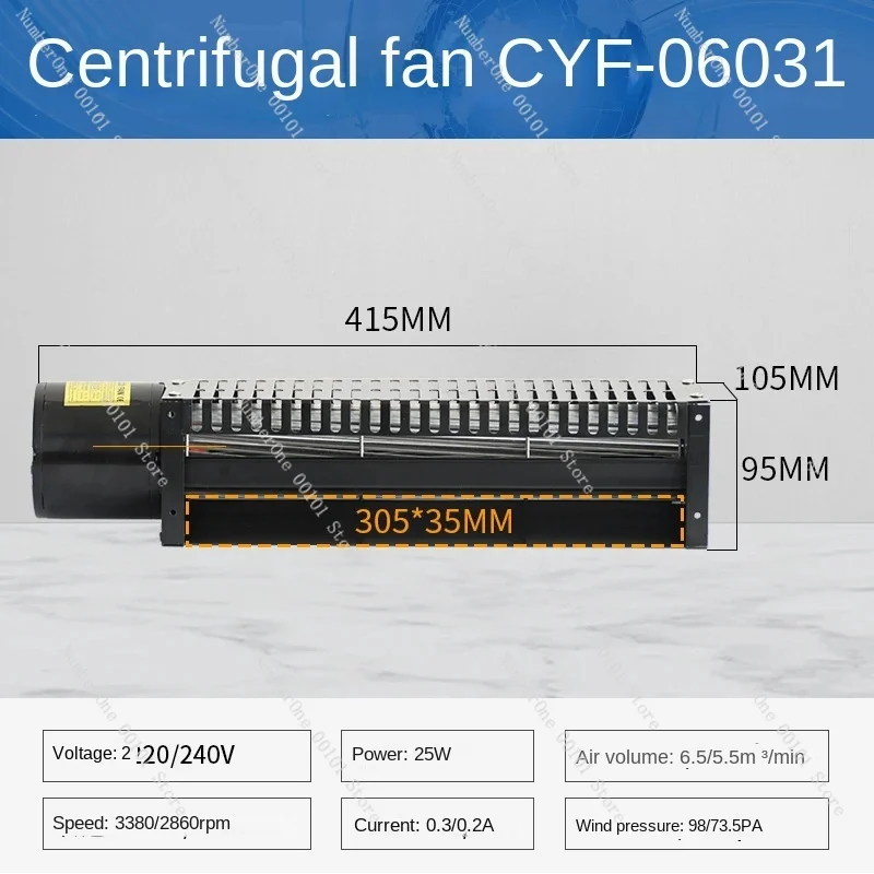 CYF-06043 Cross flow fan Cross flow fan Cross flow fan 06037 06031 Induction motor